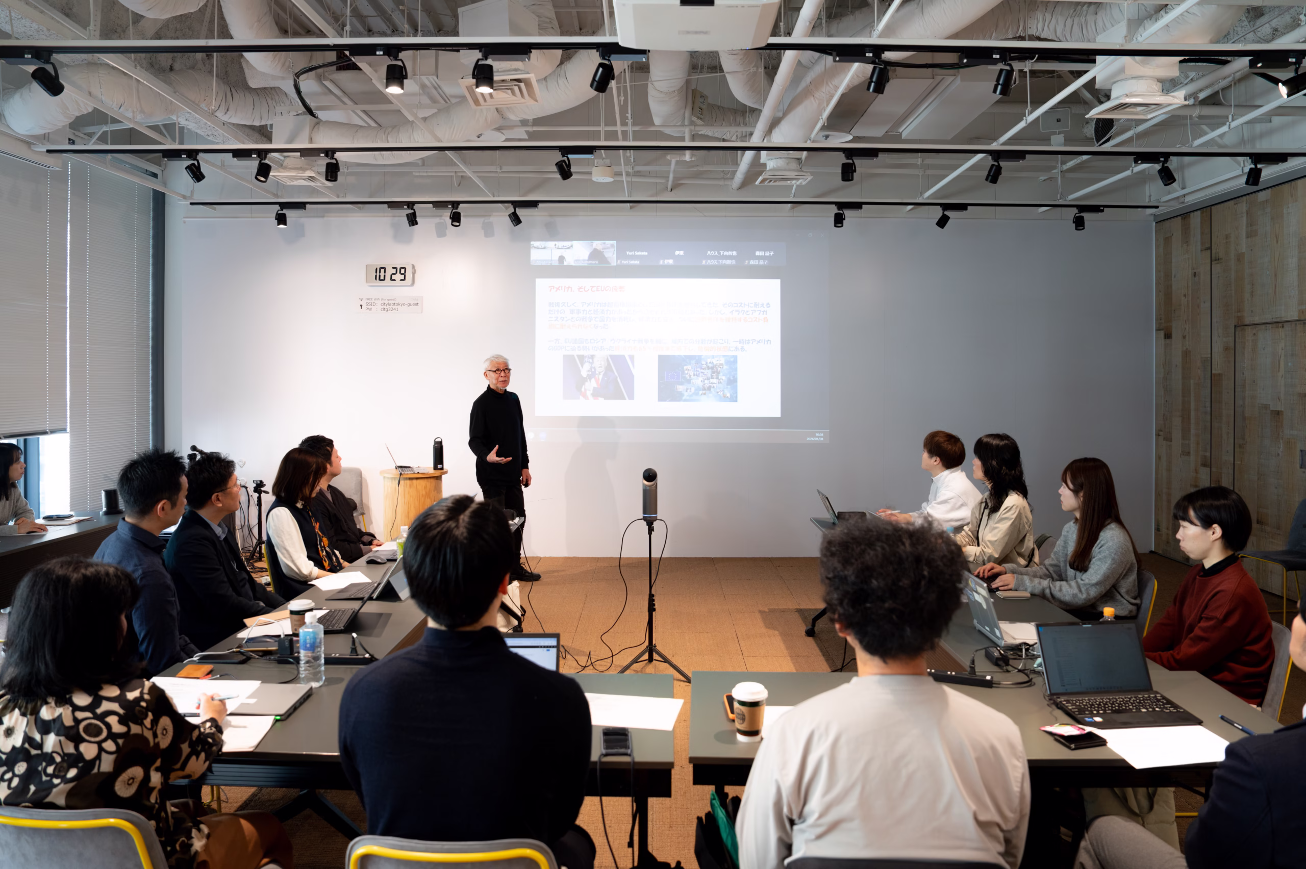 1月8日（木）　地球村研究室代表・東北大学名誉教授の石田秀輝先生に新春特別講演をしていただきました。